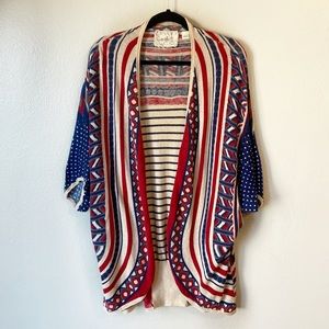 Anthropologie Multicolor Striped Cardigan